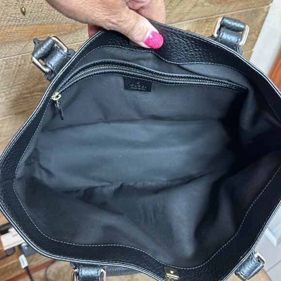 Gucci Black Pebbled Leather Hasler Horsebit Tote in Like New Condition - Picture 10 of 16